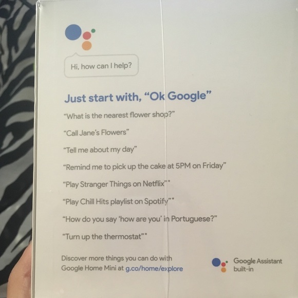 Google home mini smart speaker grey white NEW box - Picture 5 of 7